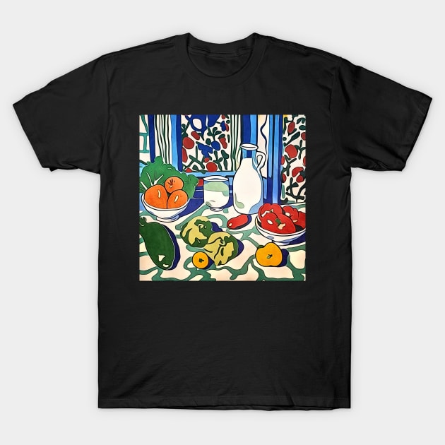 Fruit and vegetables-Matisse inspired T-Shirt by Zamart20